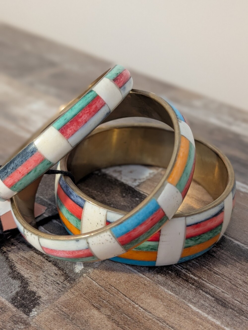 Fabretti Multicolor Striped Bracelet Set